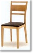 Stuhl, Kernbuche, Holz- oder Ledersitz